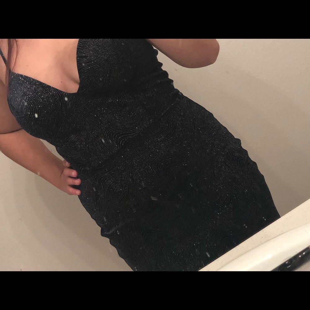 🔥Navy blue short dress with glitter 🔥